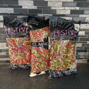 Decorative Gift Filler - Red and Green